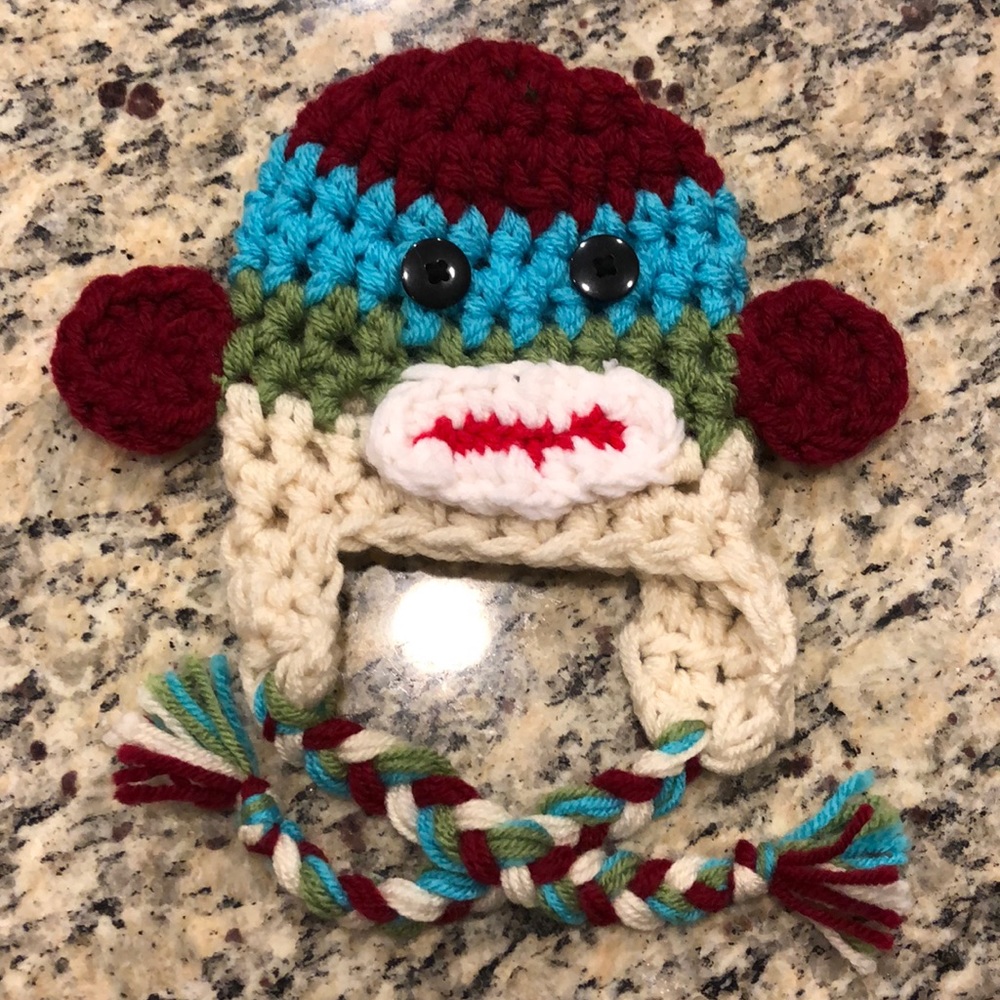 Newborn handmade Monkey Hat